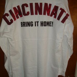 VS Pink LE MLB Bling Tee Shirt Cincinnati Reds S